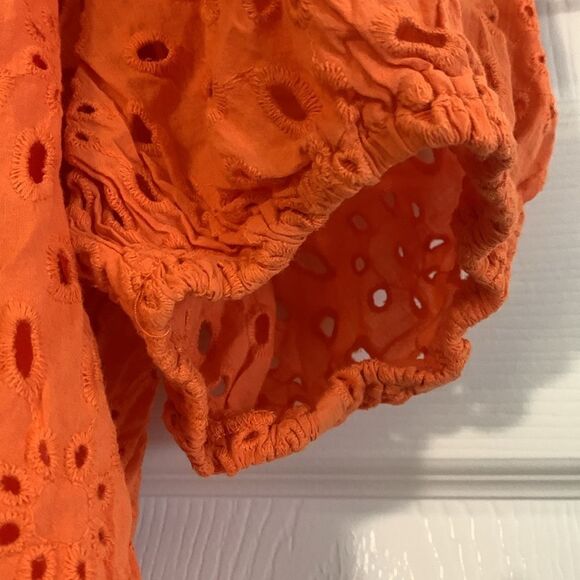 PRETTY GARDEN, XL, blouse, short sleeves,1/4 button down w/liner - Picture 3 of 16